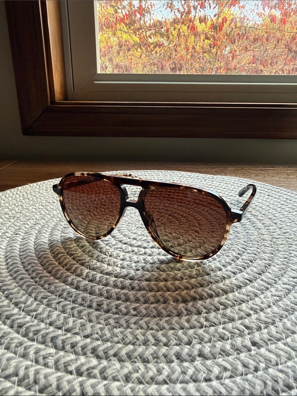 Diff Eyewear Brown Tortoise Aviator Sunglasses
